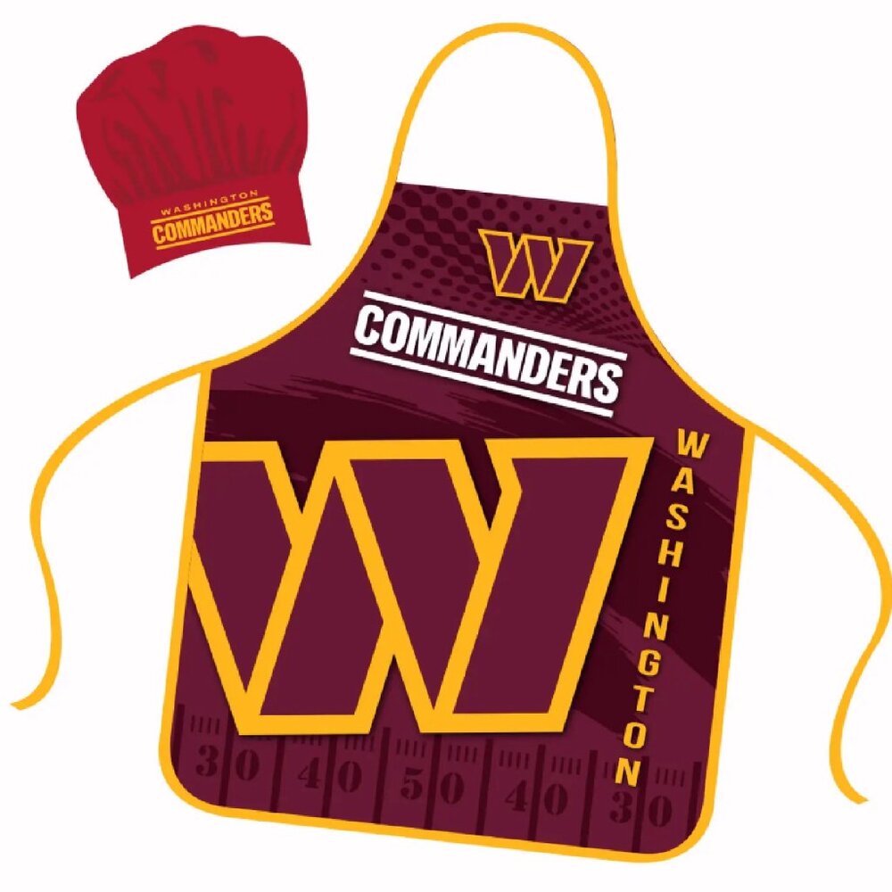 Washington Commanders Apron and Chef Hat Set - NEW Fast Ship